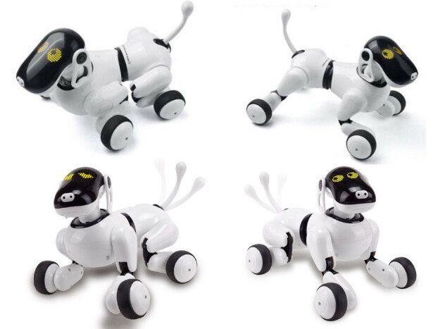 Robot Catel interactiv iUni Smart-Dog Puppy Go, 12 comenzi vocale